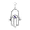 ITI NYC Hamsa Pendant with Evil Eye in Sterling Silver