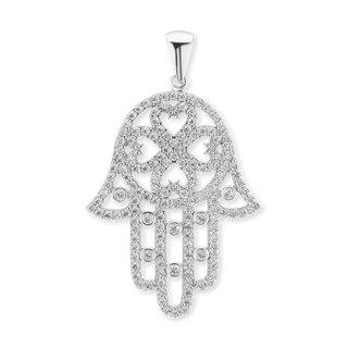 ITI NYC Hamsa Filigree Pendant in Sterling Silver
