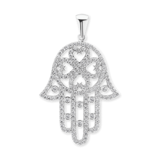 ITI NYC Hamsa Filigree Pendant in Sterling Silver