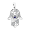 ITI NYC Hamsa Pendant with Evil Eye in Sterling Silver