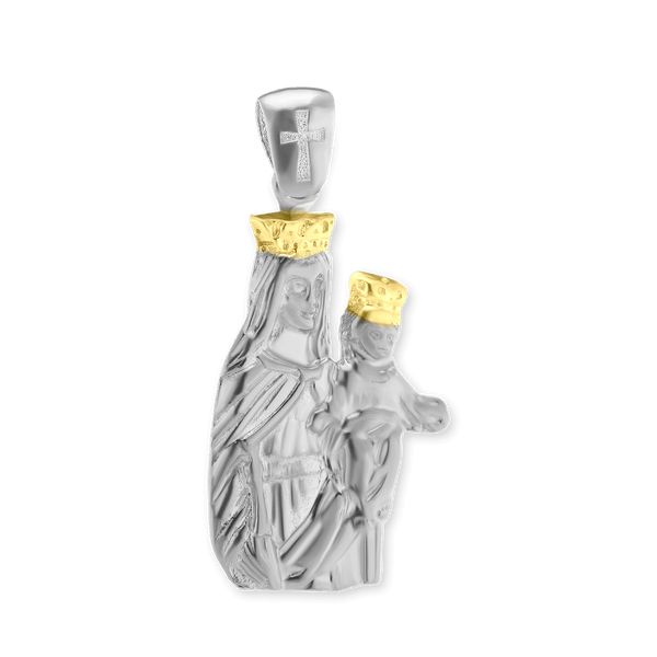 ITI NYC Madonna and Child Pendant Medallion in Sterling Silver