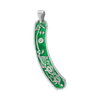 ITI NYC Bismillah Pendant with Green Enamel in Sterling Silver
