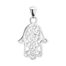 Load image into Gallery viewer, ITI NYC Hamsa Filigree Pendant in Sterling Silver
