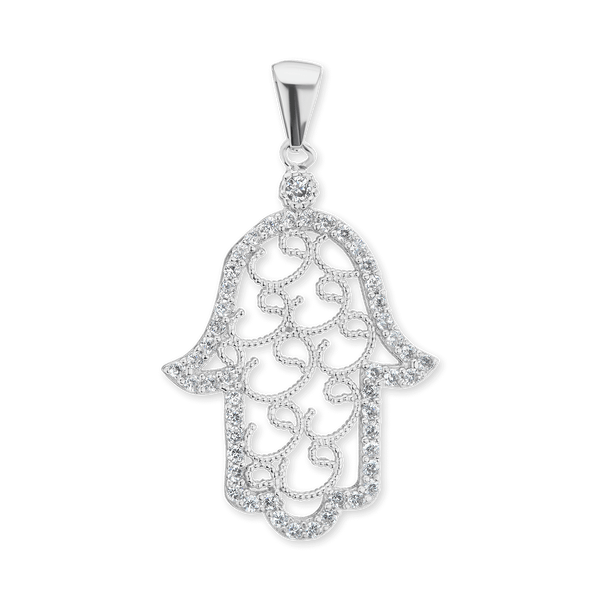 ITI NYC Hamsa Filigree Pendant in Sterling Silver