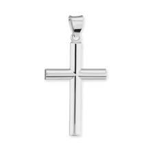 Load image into Gallery viewer, ITI NYC Tubular Cross Pendant in Sterling Silver
