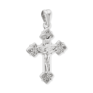 ITI NYC Trefoil Crucifix Pendant in Sterling Silver