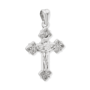 ITI NYC Trefoil Crucifix Pendant in Sterling Silver