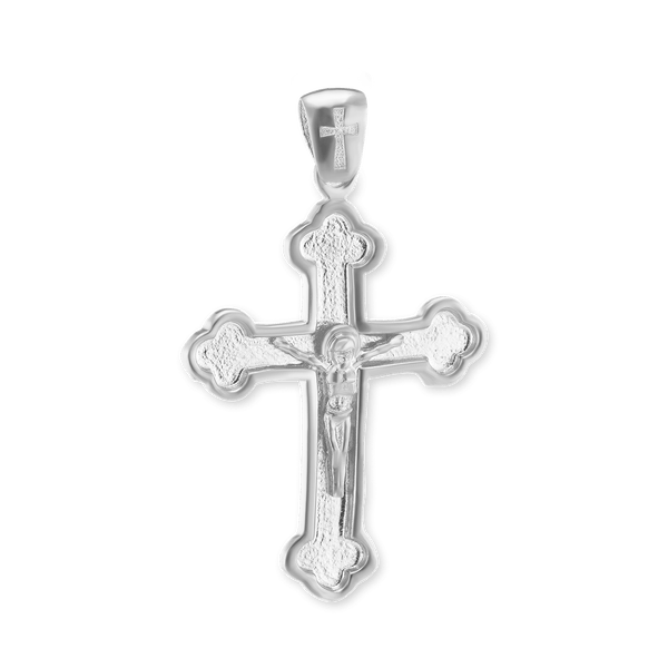 ITI NYC Trefoil Crucifix Pendant in Sterling Silver