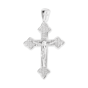 ITI NYC Trefoil Crucifix Pendant in Sterling Silver