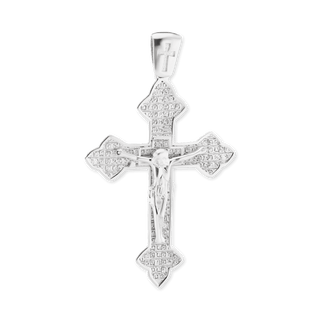 ITI NYC Trefoil Crucifix Pendant in Sterling Silver
