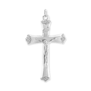 ITI NYC Trefoil Crucifix Pendant in Sterling Silver