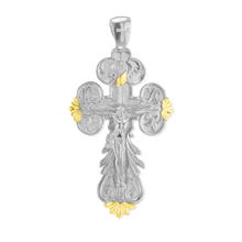 Load image into Gallery viewer, ITI NYC Baroque Crucifix Pendant in Sterling Silver
