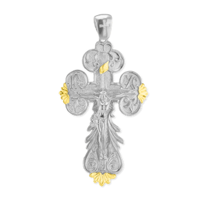 ITI NYC Baroque Crucifix Pendant in Sterling Silver