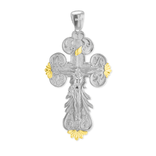 ITI NYC Baroque Crucifix Pendant in Sterling Silver