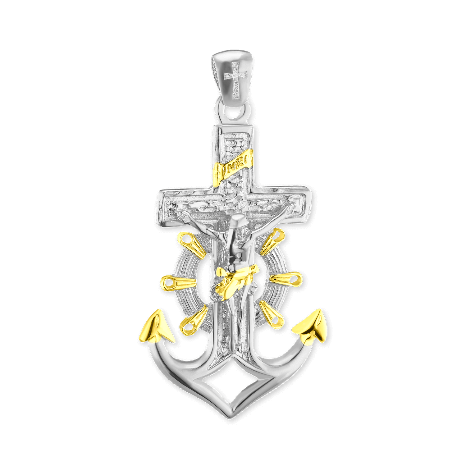 Mariner's anchor crucifix pendant discount