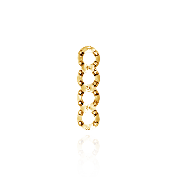 Strip Settings for 4 Round Stones (17.80 x 4.80 mm - 19.50 x 6.20 mm)