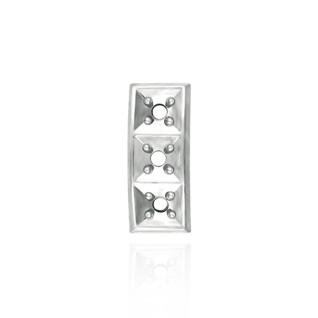 3 Round Stone Curved Tops (3 x 2.80 mm - 3 x 4.50 mm)