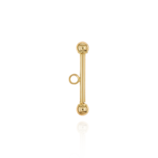ITI NYC Toggle Bars in 14K Yellow Gold (17 x 1.5 mm)