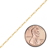 Bulk / Spooled Trace Elongated Paperclip Cable Chain in 14K & 18K Yellow Gold (1.30 mm - 7.80 mm)