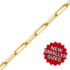 Bulk / Spooled Trace Elongated Paperclip Cable Chain in 14K & 18K Yellow Gold (1.30 mm - 7.80 mm)
