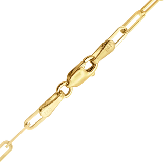 Tribeca Trace Paperclip Necklace in 14K Yellow Gold