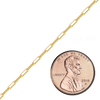 Bulk / Spooled Trace Elongated Paperclip Cable Chain in 14K & 18K Yellow Gold (1.30 mm - 7.80 mm)