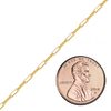 Bulk / Spooled Trace Elongated Paperclip Cable Chain in 14K & 18K Yellow Gold (1.30 mm - 7.80 mm)