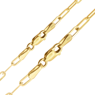 Tribeca Trace Paperclip Necklace in 18K Yellow Gold