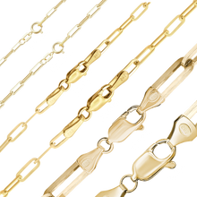 Load image into Gallery viewer, Tribeca Trace Paperclip Necklace in 14K Yellow Gold
