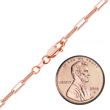 Load image into Gallery viewer, Tribeca Trace Paperclip Anklet in 14K Rose Gold
