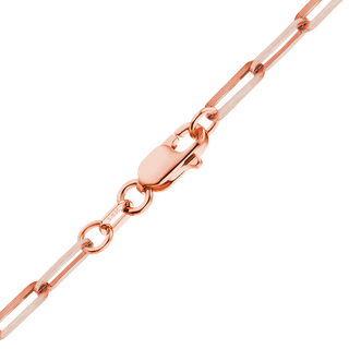 Tribeca Trace Paperclip Necklace in 14K Rose Gold