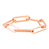Tribeca Trace Paperclip Chain Ring in 14K Rose Gold