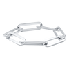 Tribeca Trace Paperclip Chain Ring in 14K White Gold