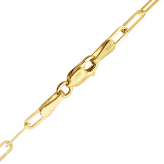 Tribeca Trace Paperclip Anklet in 18K Yellow Gold