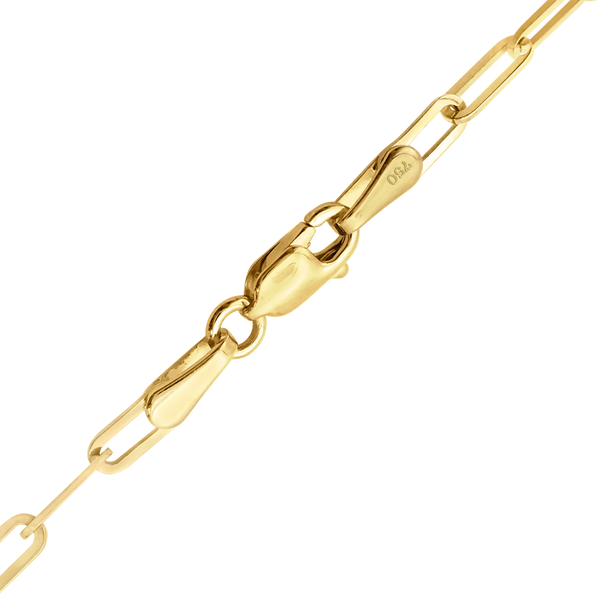 Tribeca Trace Paperclip Anklet in 18K Yellow Gold