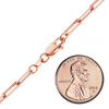 Tribeca Trace Paperclip Necklace in 14K Rose Gold