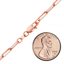 Load image into Gallery viewer, Tribeca Trace Paperclip Anklet in 14K Rose Gold

