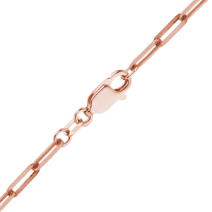 Tribeca Trace Paperclip Anklet in 14K Rose Gold