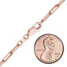 Load image into Gallery viewer, Tribeca Trace Paperclip Anklet in 14K Rose Gold
