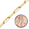 Bulk / Spooled Trace Elongated Paperclip Cable Chain in 14K & 18K Yellow Gold (1.30 mm - 7.80 mm)