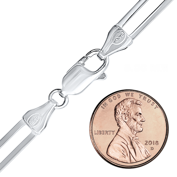 Tribeca Trace Paperclip Chain Necklace in Sterling Silver