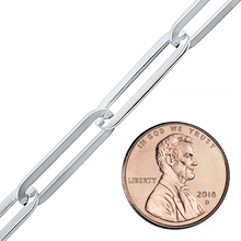 Load image into Gallery viewer, Bulk / Spooled Trace Elongated Cable Chain in Sterling Silver (2.50 mm - 7.80 mm)
