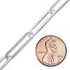 Bulk / Spooled Trace Elongated Cable Chain in Sterling Silver (2.50 mm - 7.80 mm)