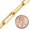 Bulk / Spooled Trace Elongated Paperclip Cable Chain in 14K & 18K Yellow Gold (1.30 mm - 7.80 mm)