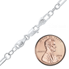 Alternating Tribeca Trace Paperclip Chain Necklace in Sterling Silver