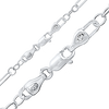Alternating Tribeca Trace Paperclip Chain Necklace in Sterling Silver