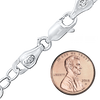 Alternating Tribeca Trace Paperclip Chain Necklace in Sterling Silver