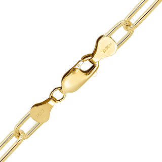 Finished Heavy Round Paperclip Anklet in 14K Gold-Filled