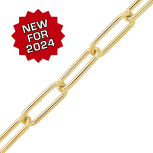 Load image into Gallery viewer, Bulk / Spooled Heavy Round Paperclip Chain in 14K Gold-Filled (5.00 mm - 9.00 mm)
