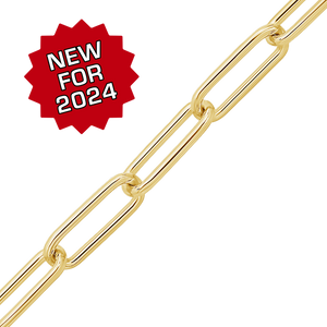 Bulk / Spooled Heavy Round Paperclip Chain in 14K Gold-Filled (5.00 mm - 9.00 mm)